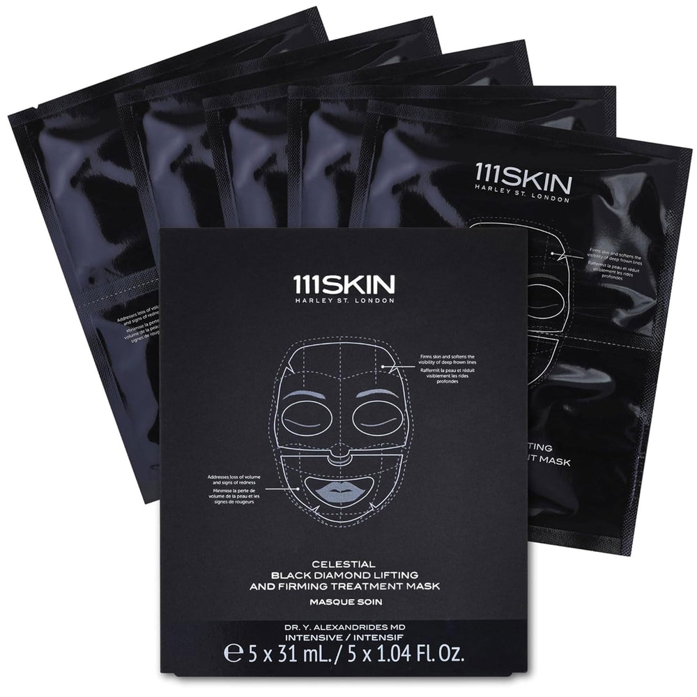 111SKIN mascarilla de diamante negro para levantar la piel en la frente
