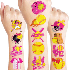 Tatuajes temporales 91TATTOOS softbol, 96 diseños pre-cortados para fiestas.