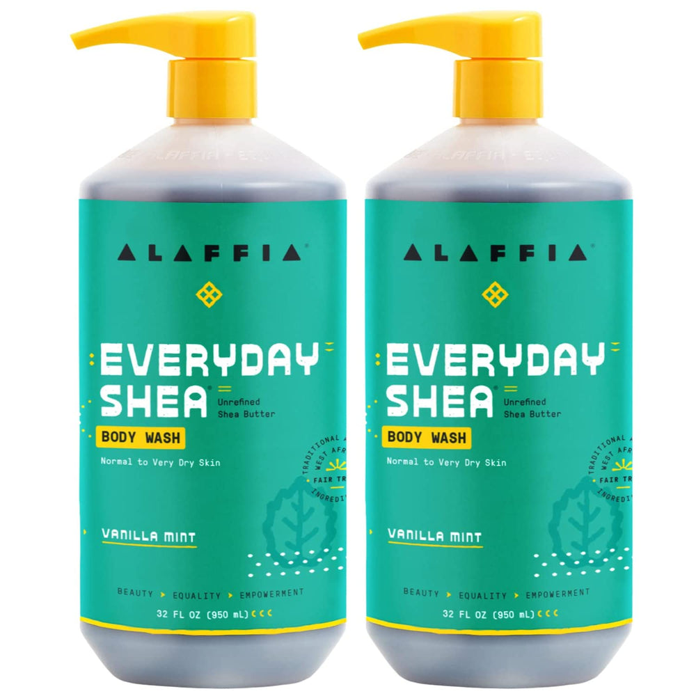 Alaffia gel ducha manteca karité en botella para piel suave
