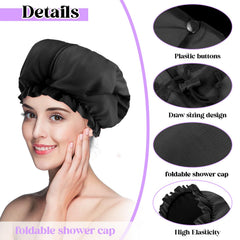Capucha Abeillo de ducha para cabello grueso evita filtraciones de agua.