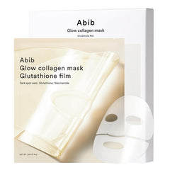 Abib Glow Collagen Mask envase, hidratación profunda para piel cansada.