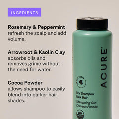 Acure Dry Shampoo sin aerosol ofrece frescura ligera.