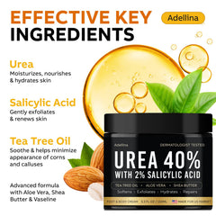 Adellina crema urea 40% para codos, piel más suave.