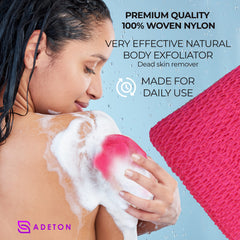 ADETON esponja de ducha exfoliante para cuerpo con espuma abundante
