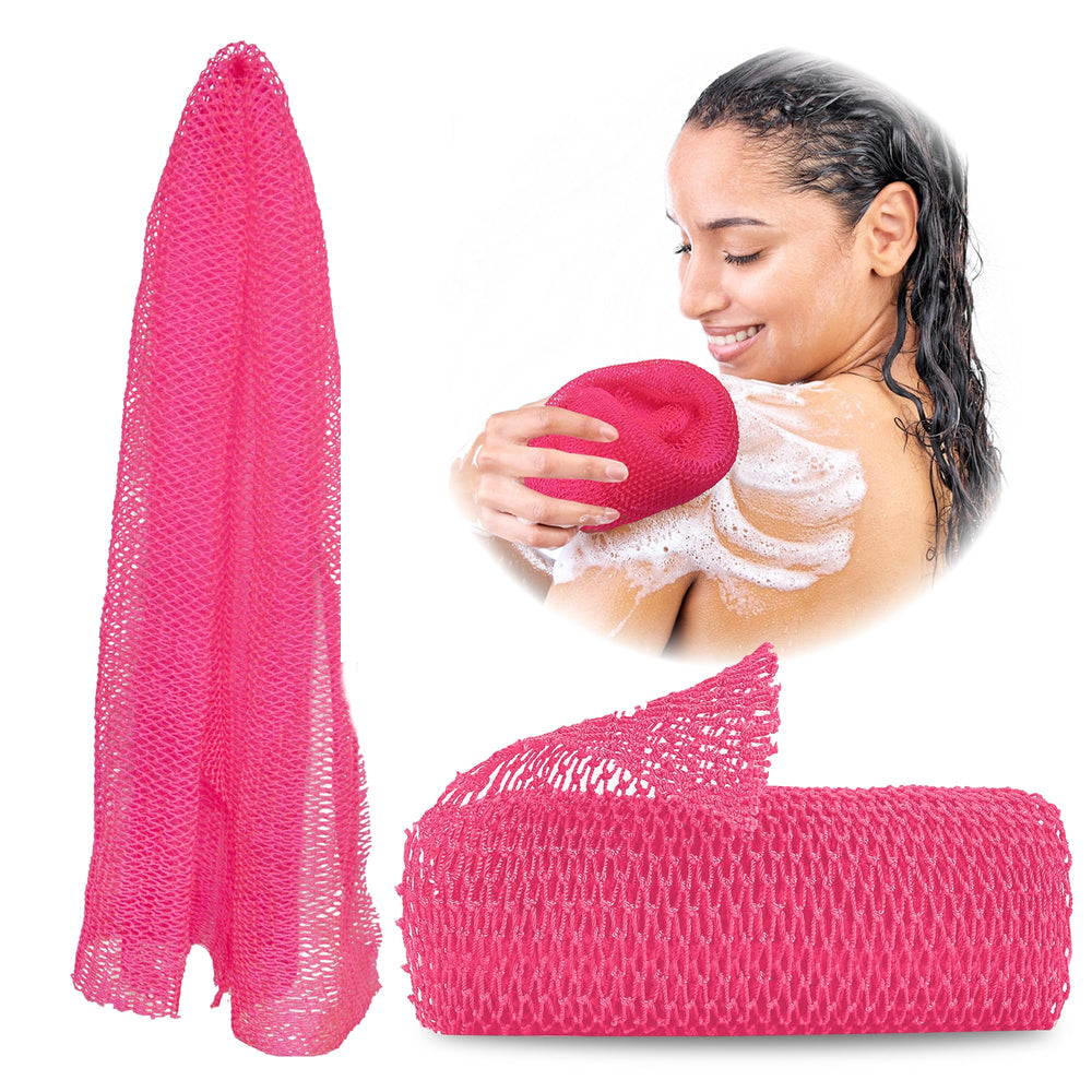 ADETON esponja de red africana larga para exfoliar la piel en la ducha