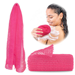 ADETON esponja de red africana larga para exfoliar la piel en la ducha