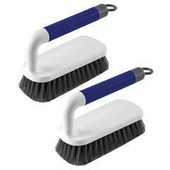 Cepillo Aebor de limpieza resistente azul en 2 piezas para manchas difíciles en varias superficies.