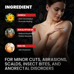 Aemerry Numbing Cream demonstrating fragrance-free, oil-free, non-greasy texture for easy application.