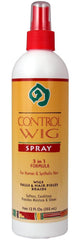 African Essence Control para pelucas: vista frontal del frasco para fijar el peinado.