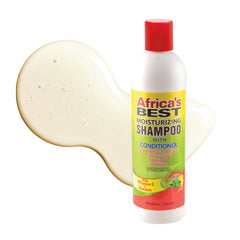 Africa's Best cabello hidratado con keratina, brillo natural y suavidad durante todo el día.