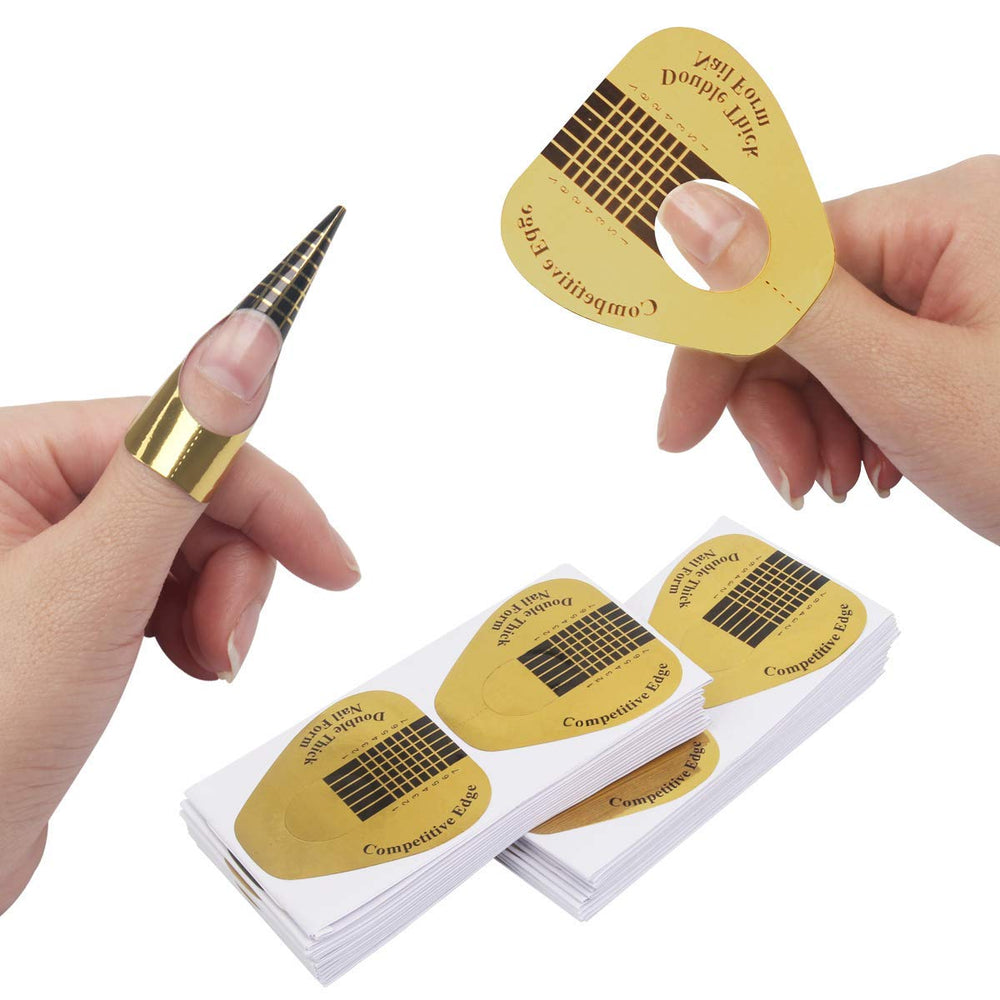 AHIER formas de uñas para gel builder, 200 piezas, extensión precisa.
