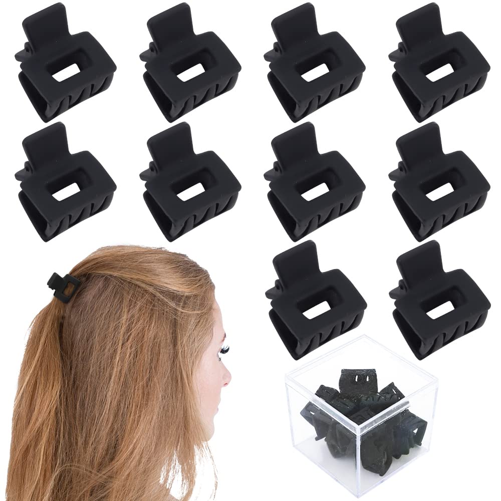 Pinzas AHONEY mini 1 pulgada negro para cabello, ideal para mechones en estilo diario.