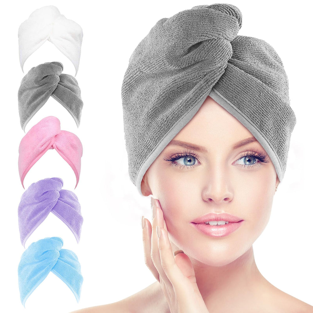 AIDEA Toalla de Microfibra para Cabello, absorción rápida y secado eficiente