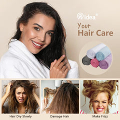 Toalla anti-encrespamiento de microfibra AIDEA para cabello suave