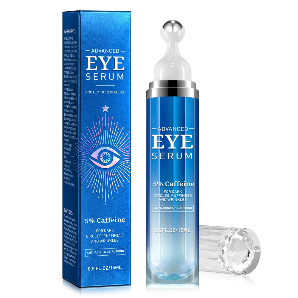 Akeeronn crema de ojos con cafeína en empaque, revitaliza la mirada