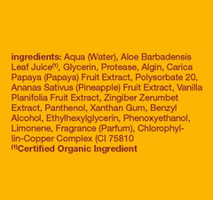 Extractos de papaya y piña para revitalizar la piel