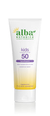 Alba Botanica Kids Loción Solar Corporal SPF 50 en envase de 85 g para protección diaria.