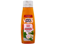 Alberto VO5 shampoo volumen extra, aplicación en espuma para levantamiento de volumen.
