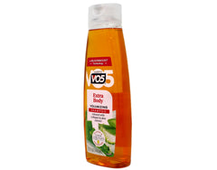 Alberto VO5 shampoo volumen extra, textura cremosa que facilita el peinado.