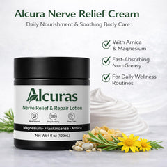 Alcuras Crema Nervio con incienso para una aplicación calmante.