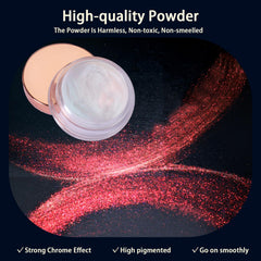 Allstarry polvo cromo sirena perla para uñas, acabado iridiscente suave
