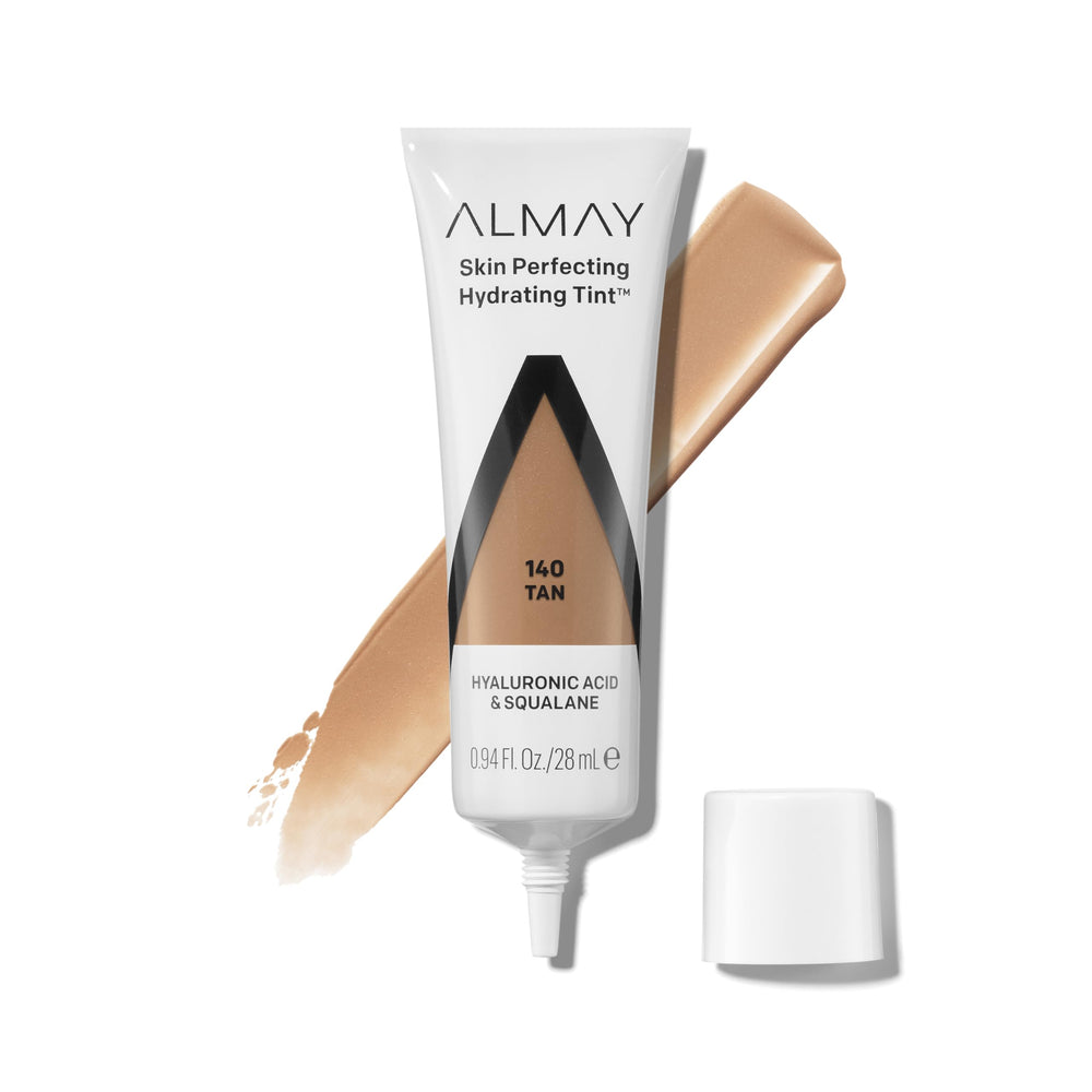 Almay base líquida hidratante en botella para piel suave.