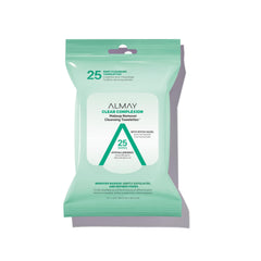 Almay, toallitas desmaquillantes para claridad de poros, limpieza suave y efecto refrescante.