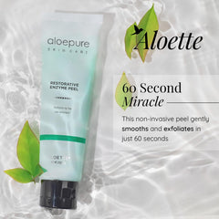 Aloette Face Peel Gel - Peel Enzimático Restaurador (2 oz / 60 g) | Exfoliante Facial Hidratante con Aloe Vera