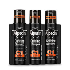 Alpecin Caffeine Champú C1 Edición Negra, botella visible, para estimular el cuero cabelludo