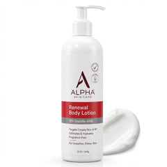 Alpha Skin Care loción corporal 12% AHA en botella, hidrata y exfolia suavemente