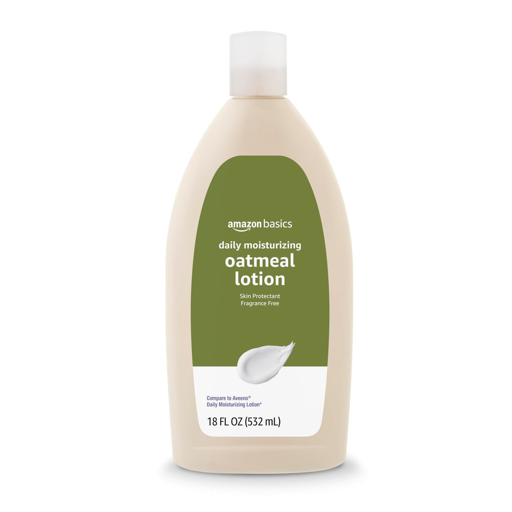 Amazon Basics crema corporal con avena coloidal en envase de 18 oz para piel seca