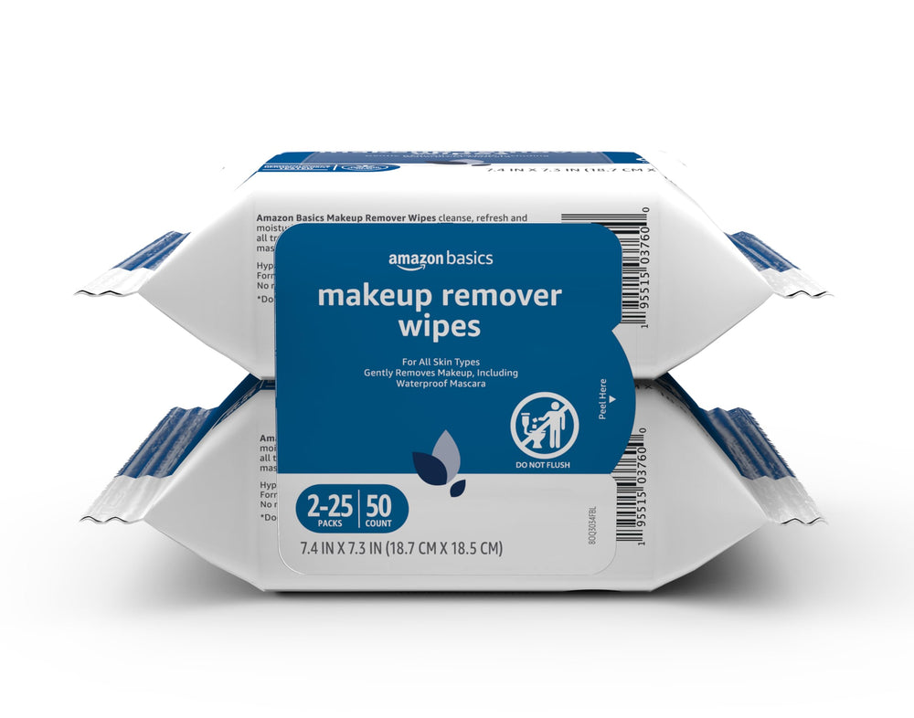 Desmaquillante Amazon Basics: paquete doble para conveniencia diaria