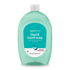 Jabón líquido para manos Amazon Basics con mango y coco, aroma tropical para uso diario