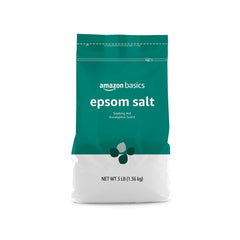 Amazon Basics Sal Epsom, bolsa de 3 libras, fragancia de eucalipto para baño relajante.