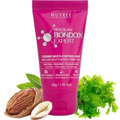Amazonliss Bondox mascarilla capilar, empaque para revitalizar cabello dañado.