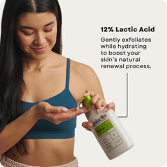 AmLactin con ácido láctico 12% para renovación suave.