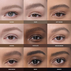Anastasia Beverly Hills Microtrazo Ebony acabado resistente al agua para uso diario.