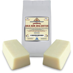 Manteca de karité blanca de Ancient Health Remedies en bloque, base nutritiva para piel seca