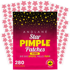 Andlane parches en forma de estrella rosa para el acné, diseño suave y atractivo.