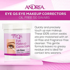 Toallitas EyeQ de Andrea para maquillaje rápido y preciso.