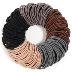 Anezus 200 piezas elásticas para pelo en colores neutros, uso diario recomendado