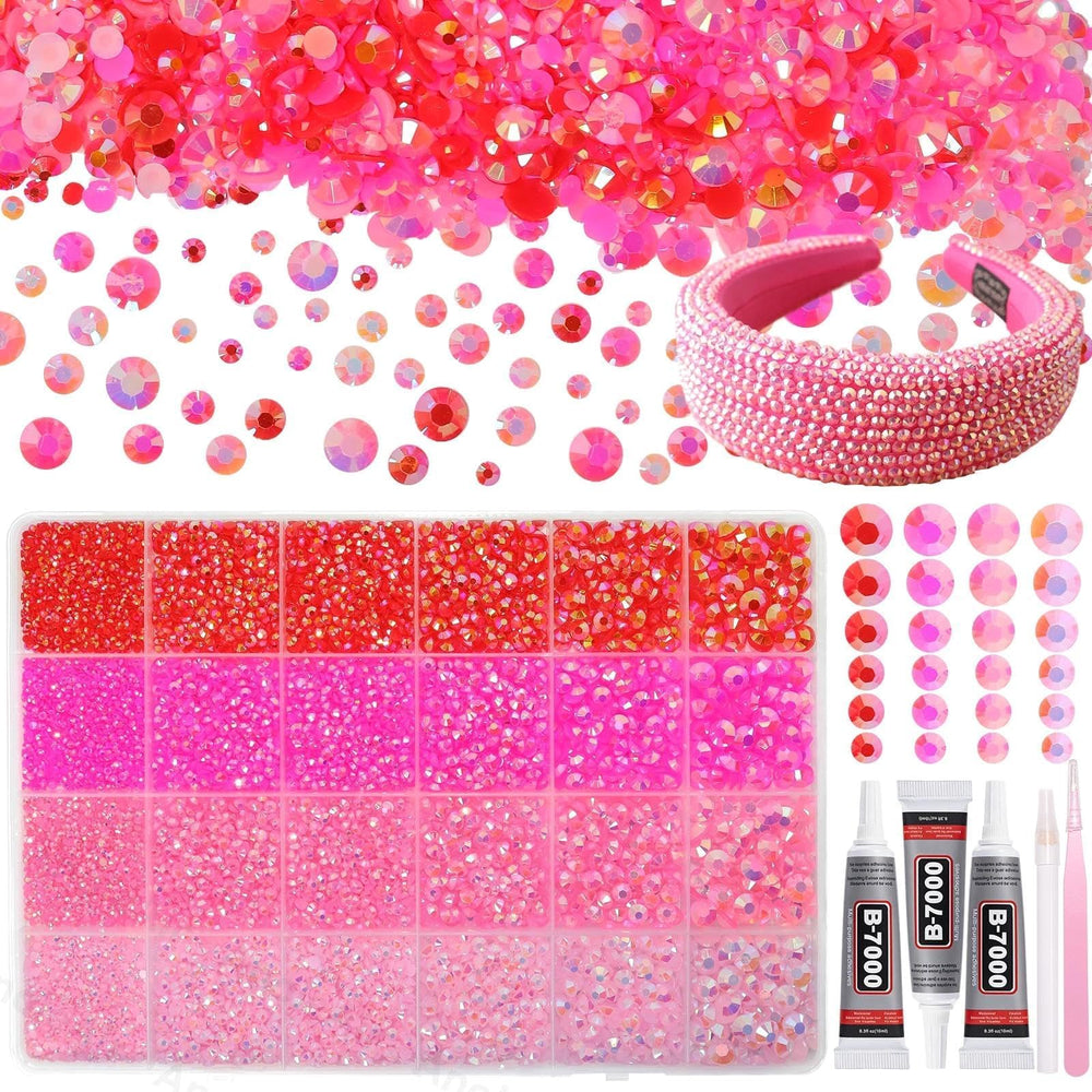 AnoleAir cristal de resina rosa en mezcla 2-6 mm para manualidades brillantes