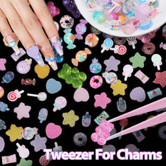 Anower Charms paletas-uñas: ideal para decorar uñas con temática caramelo.