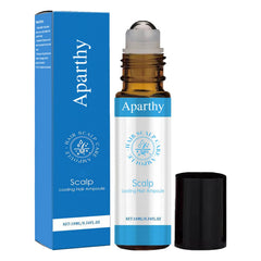 Aparthy serum crecimiento cabello roll-on con aplicador rodillo para aplicación precisa.