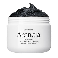 ARENCIA limpiador Mochi Arroz Té Negro: botella para uso diario y cuidado de poros.