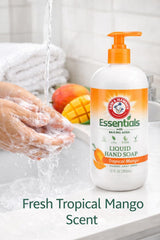 Arm & Hammer Essentials fragancia mango tropical, sensación refrescante.