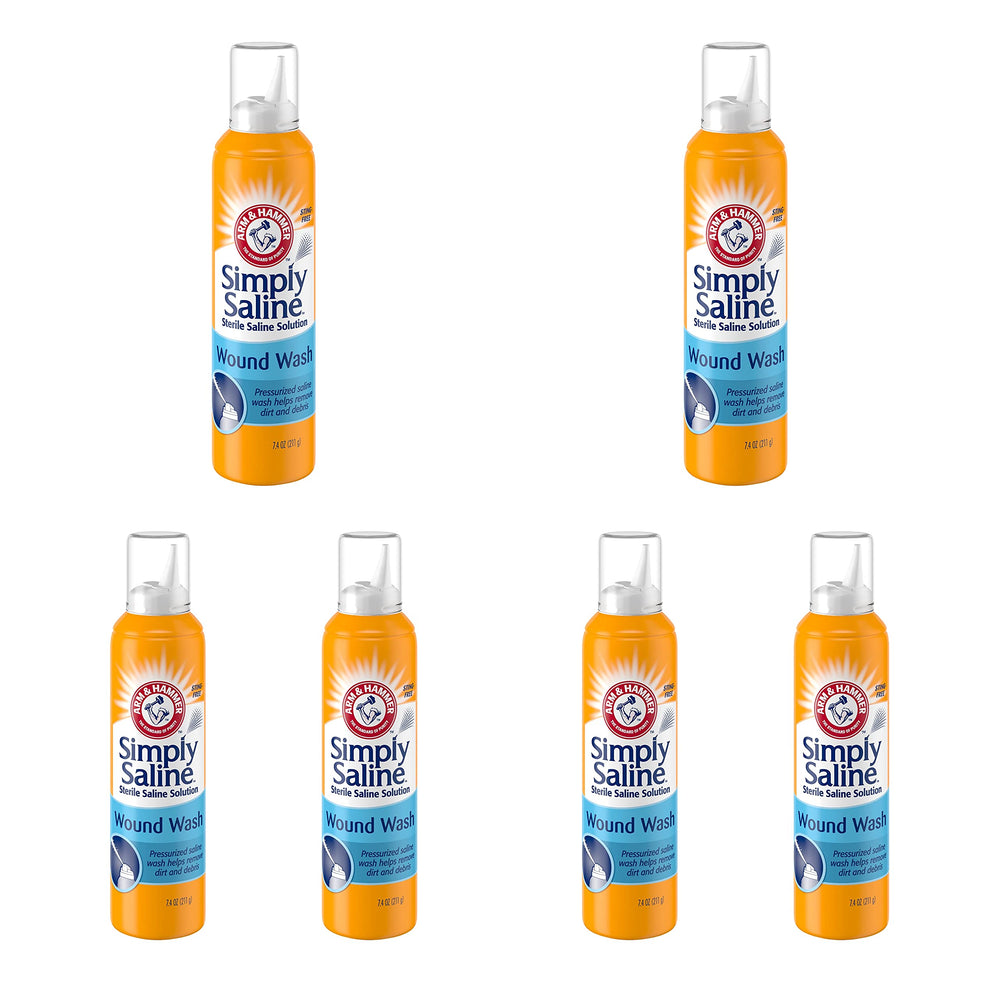Arm & Hammer Simply Saline rociado continuo que limpia heridas con suavidad.