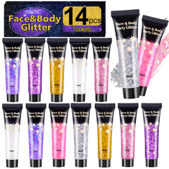 AROIC unicorn glitter en botella de 18 ml para juego creativo y fácil de aplicar.
