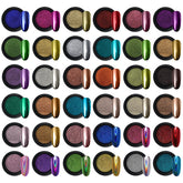 Artdone 36 frascos polvo cromo uñas, efecto espejo para arte y resina.
