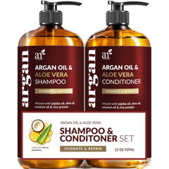 Artnaturals shampoo con argán en botella, hidrata y suaviza el cabello.